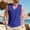 Blue, variant on Men's Cotton V-Neck Tank Top, Breathable Sleeveless Muscle Shirt for Casual Wear and Workout Training