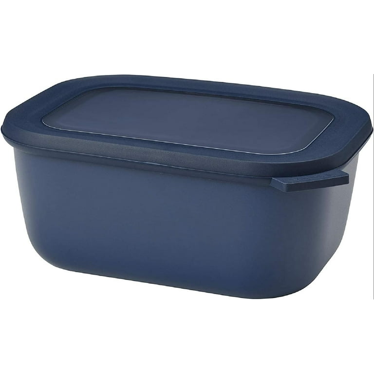 Mepal Cirqula Multi Bowl Rectangular 1500 ml Nordic Denim-Food Storage Box-Stackable-Dishwasher Safe, 1,500 ml