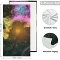 thumbnail image 2 of SKYSONIC Galaxy Soft Hand Towels 2-Piece Absorbent Bath Towel Decorative Fingertip Towels for Bathroom Spa Hotel Swimming Pool,14.4 x 28.3 inch, 2 of 7