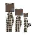 thumbnail image 3 of INSPIRE CHIC Women's Sleepwear Long Sleeve with Pants Plaid Family Pajama Sets L Men's Brown, 3 of 5