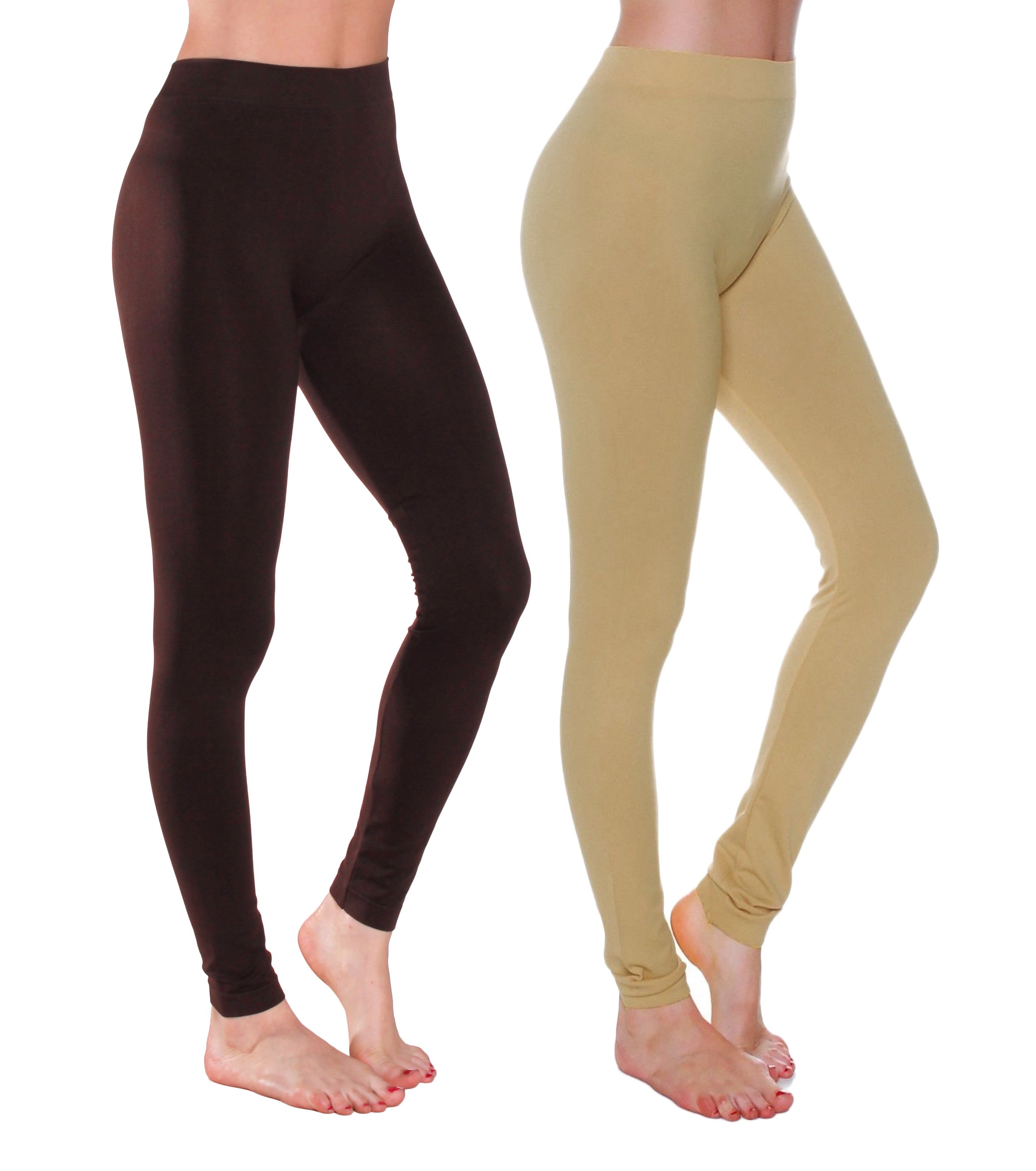 Essential Basic Women Ankle Length Seamless Fleece Lined Leggings Jr