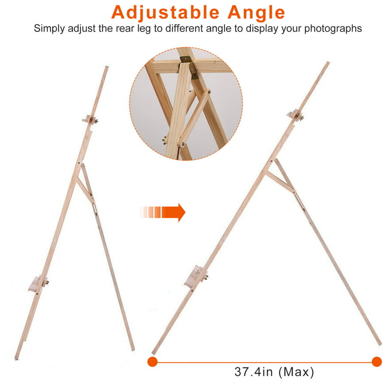 10.5 Tabletop Display Stand A-Frame Artist Easel, Beechwood