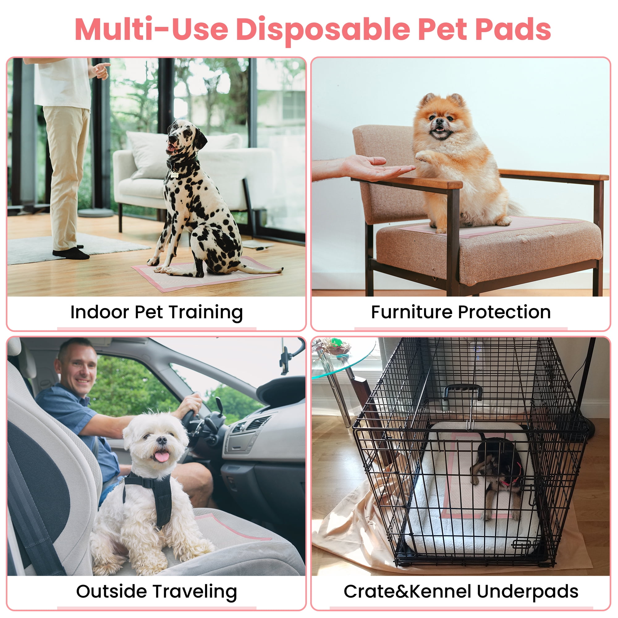 100 Count Disposable Puppy Pee Pads Pet Toilet Training Pads 18" x 13"