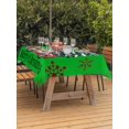 thumbnail image 2 of Outdoor Tablecloth with Umbrella Hole and Zipper, Christmas Tree Rectangle Table Cloth 60x84 Inch Waterproof Tablecloth, Red Truck Xmas Winter Snowflake Picnic Table Cover for Patio Camping, 2 of 7