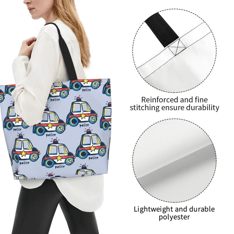 car tote travel bag Rateoe Police Car Tote Bag