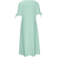 thumbnail image 4 of MORTTIC Women's Eyelet V-Neck Maxi Dress Short Sleeve Flowy A-Line Summer Beach Dress, S-5XL, 4 of 6