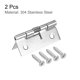 thumbnail image 3 of Bisagras de resorte Uxcell, bisagra autoclosed de acero inoxidable 304 de 2" para muebles, paquete de 2, 3 of 5