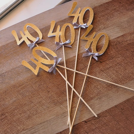 40th Birthday Centerpieces - 40th Birthday Centerpiece. Ships in 1-3 Business Days. 40th Anniversary Centerpiece Set of 5.