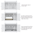 thumbnail image 4 of PAWLAND Lager Cat Washroom Storage Bench,cat Litter Box Enclosures -White, 4 of 8