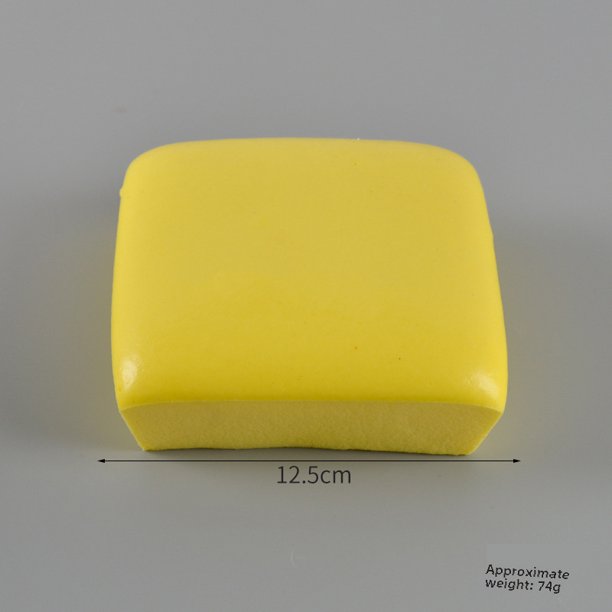 Juguete de descompresión musical para amasar a mano suave y húmedo, modelo de Mousse de pan pegajoso de simulación colorida de rebote lento largo y largo