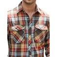 thumbnail image 4 of sogami Mens Long Sleeve Multi-color Plaid Shirts Flannel Casual Shirt, 4 of 7
