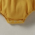 thumbnail image 2 of TOWED22 Newborn Baby Girl Clothes Floral Bunny Print Smocked Sleeveless Romper Summer Bodysuit Cute Baby Outfit Yellow,0-3 M, 2 of 5