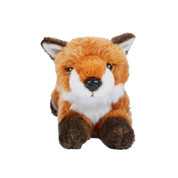 SAYOO , juguete de peluche de 22CM, apariencia de zorro de dibujos animados de Color en contraste, posición creativa sentada o acostada, muñeco de peluche de algodón PP para regalos SAYOO artístico