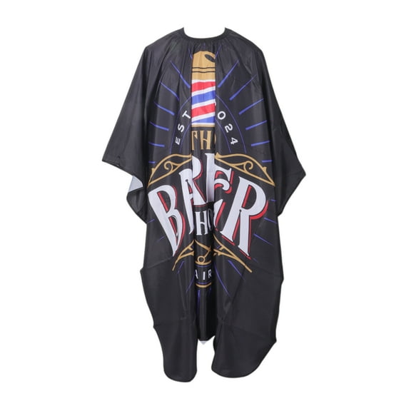 Unique Bargains 1 Pc Print Hair Cut Barber Cape for Hair Cut Black White
