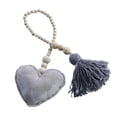 thumbnail image 3 of GROWTH TANK Assorted Wooden Tassel Pendant Net Curtain Tie Rope Hanging Ornament Gray Heart, 3 of 6