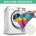 thumbnail image 6 of Rainbow Tie Dye Radial Pattern Square Tablecloth,Waterproof Square Table Cover,Wipeable Spillproof Washable Table Cover for Home Kitchen Party Decor 60"x60"(152x152cm), 6 of 6