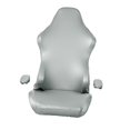 thumbnail image 3 of Funda elástica y extraíble para silla gaming, con reposabrazos y protector de asiento. Gris, 3 of 5