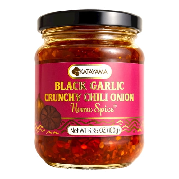 Katayama Black Garlic Crunchy Chili Onion- Crispy Onion & Umami Topping, 6.35oz
