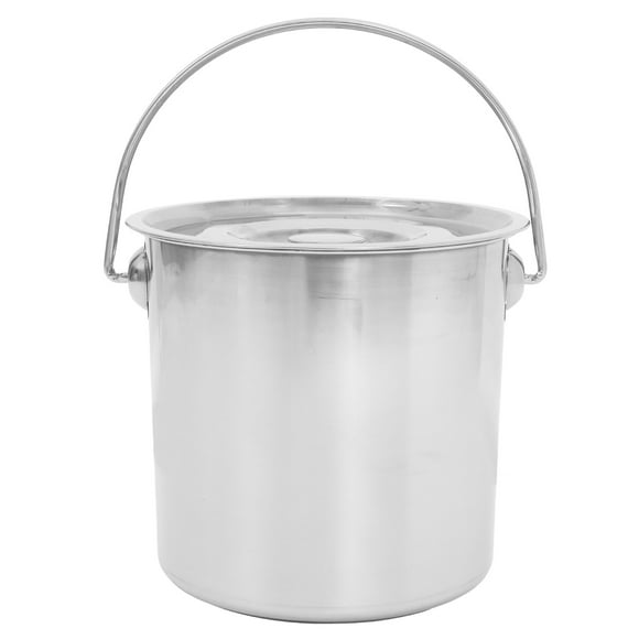 Miangastore Stainless Steel Bucket Milk Pail With Lid And Handle Metal Compost Bucket Kitchen Compost Bin Food Scrap Slop Bucket Metal Pail For Kitchen Food Waste Silver