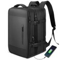 thumbnail image 3 of Mochila de viaje expandible para hombre, de 17 pulgadas, para ordenador portátil, de negocios, con carga USB, resistente al agua, de gran capacidad, para equipaje escolar XA 334C, 3 of 5