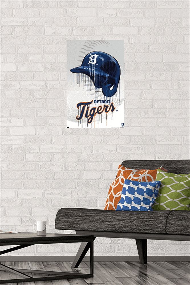 MLB Detroit Tigers - Drip Helmet 22 Wall Poster, 14.725" x 22.375"