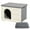 Gray, variant on Pempet Plastic Cat House Waterproof Cat Shelter for Outdoor Indoor