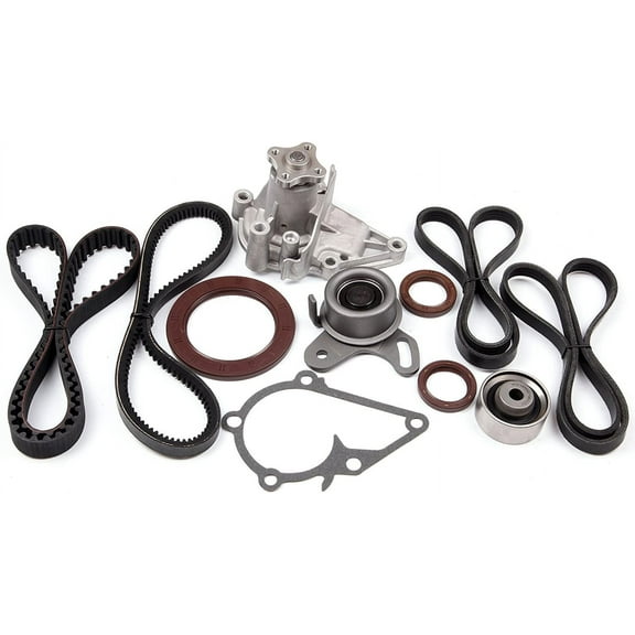 Engine Timing Part Belt Set Timing Belt Kits, SCITOO fit Kia Rio Rio5 1.6L L4 16V 2006-2011 Replacement Timing Tools with Water Pump Alpha II G4ED