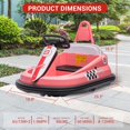 thumbnail image 2 of 6V Electric Bumper Car with 360° Rubber Guard, Dual 15W Motors & Steering Wheel Control, 2 of 6