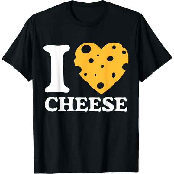 I Love - Heart Cheese - Funny Graphic Retro Cheese T-Shirt