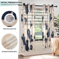 thumbnail image 5 of 2 Panels Set Blackout Curtains Thermal Insulated Sun Protection Room Darkening Drapes for Bedroom Navy and Cream Ghost, 5 of 7