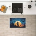 thumbnail image 4 of Halloween Entryway Doormat for House Garage Decoration - Starry Night Full Moon City Church Witch Flying Front Door Mat 19.7x31.5 Inches Broomstick Doormat, 4 of 5