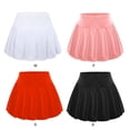 thumbnail image 3 of SILVERCELL Kids A-line High Elasticity Skirt Lining Shorts Adult High Waisted Pleated Athletic Skort for Girls Over 4 Years Old, 3 of 3