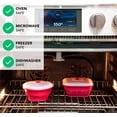 thumbnail image 4 of Collapse-it Silicone Food Storage Containers - BPA Free Airtight Silicone Lids, 4 Piece Set of 6-Cup, 4-Cup, 3.5-Cup, 2-Cup Collapsible Lunch Box Containers - Oven, Microwave, Freezer Safe, 4 of 6