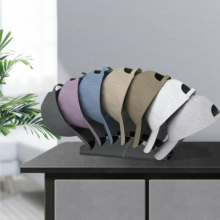 Hat Storage Holder For Holding 7 Hats Acrylic Display Rack For Baseball Caps Installation-free Hat Organizer For Living Room Bedroom Closet Dresser Buy Cheaply On