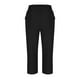 thumbnail image 5 of Pantalones 3/4 de lino para mujer con cordón en la cintura: ligeros, transpirables, de pierna recta; pantalones cortos informales de playa, 5 of 6