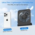 thumbnail image 3 of Ventilador de escritorio EasyAcc Small Travel de 4000 mAh, recargable con inclinación de 180°, 3 of 6