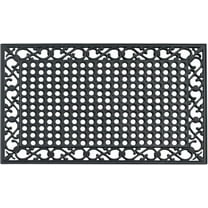 A1HC Natural Rubber Outdoor Doormat 24"x36", Heavy Duty Entryway Mat for Outside, Scrapes Dirt, Easy to Clean, Durable Front Door Mats for Patio, Porch, or Busy Areas