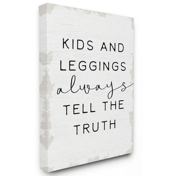 Stupell Industries Tell The Truth Funny Family Word Design Canvas Wall Art by Daphne Polselli