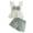 Green, variant on Girl Summer Outfit Girl Smocked Ruffle Sleeveless Shirt Top and Shorts Set 2 Piece Outfits Green 3-4Y