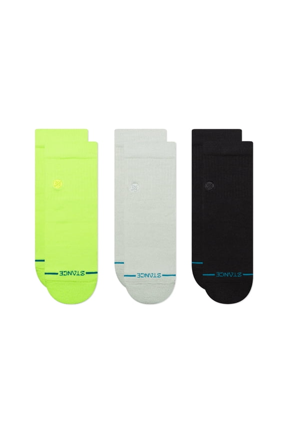 Icon Quarter Socks [3 Pack] Large, Multi