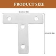thumbnail image 2 of Mobutofu 10Pcs Stainless Steel Corner Bracket Support T-Shape Fixed Plate Connector for Construction Work, 2 of 8