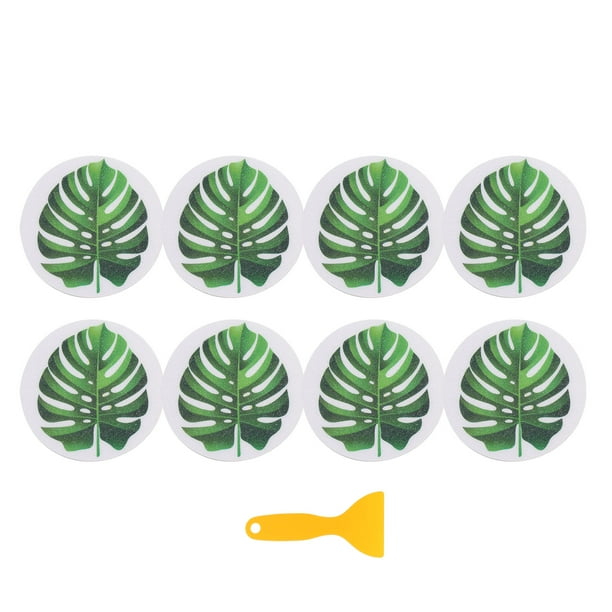 BRIGHTFUFU 1 set de forma de hoja pegatinas de bañera calcomanías antideslizantes calcomanías creativas de bañera