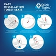 thumbnail image 6 of Croydex Bidwell 17" Round Stick -Tight™ Wood Toilet Seat in White, 6 of 7