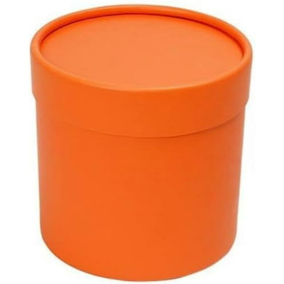 1Pc Cardboard Box Paper Jewelry Storage Gift Boxes Column Orange 12x12cm