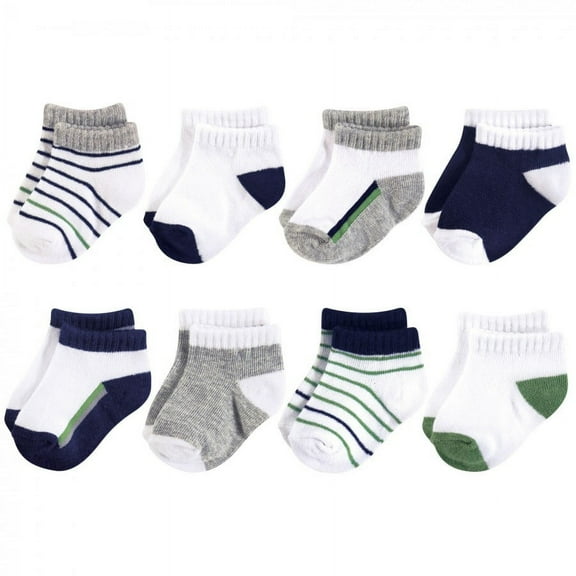 Yoga Sprout Baby Boy Socks, Olive Navy, 0-6 Months