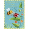 Designer Greetings Bee Hugging Lady Bug on Leaf Juvenile Grandparent's Day Card