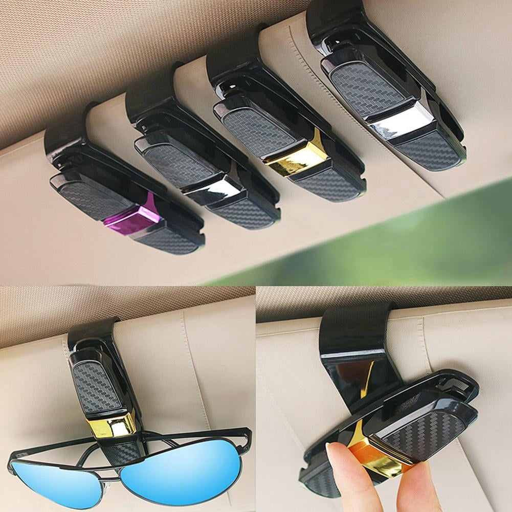 4 Color Car Sunshade Sunglasses Clip Holder Ticket Universal Car Card T9J3