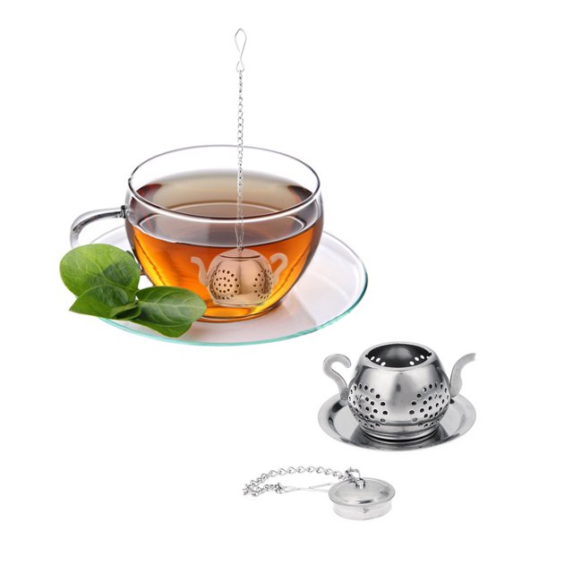 Tetera De Acero Inoxidable, Bandeja Para Infusor De Hojas De Té, Colador De Especias, Filtro De Hierbas