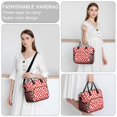 thumbnail image 6 of Red and White Wavy Checkered Pattern Insulated Leakproof Lunch Box for Women, Large Lunch Bag for Tween Teen Adult, Loncheras Para Mujer for Work Beach Travel Picnic Camping, 6 of 6