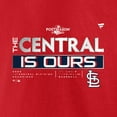 thumbnail image 4 of Men's Fanatics Red St. Louis Cardinals 2022 NL Central Division Champions Big & Tall T-Shirt, 4 of 4